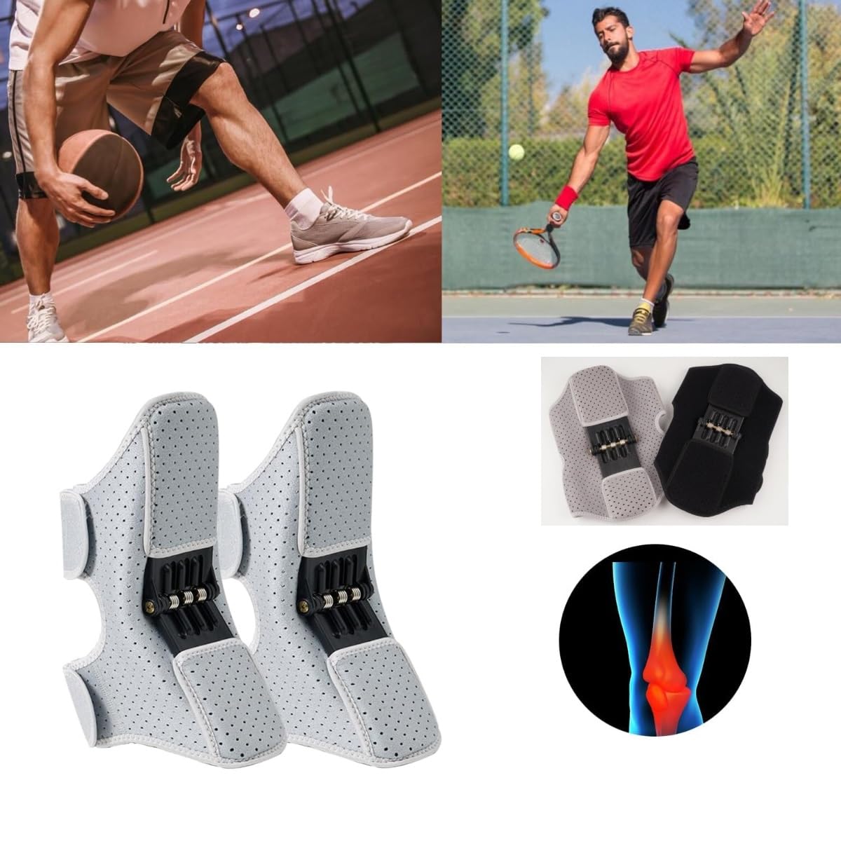 Power Knee Support Booster with Spring Force | Pain Relief & Joint Stability Brace