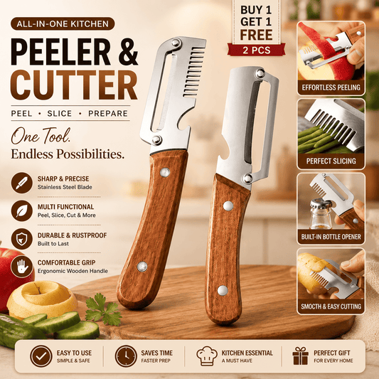 Multifunctional Vegetable Shredder & Peeler (Pack Of 2)