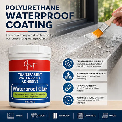 Transparent Waterproof Glue (Pack Of 2 ) + Free Brush 🔥