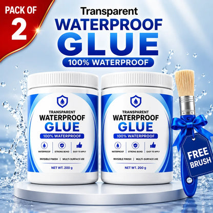 Transparent Waterproof Glue (Pack Of 2 ) + Free Brush 🔥
